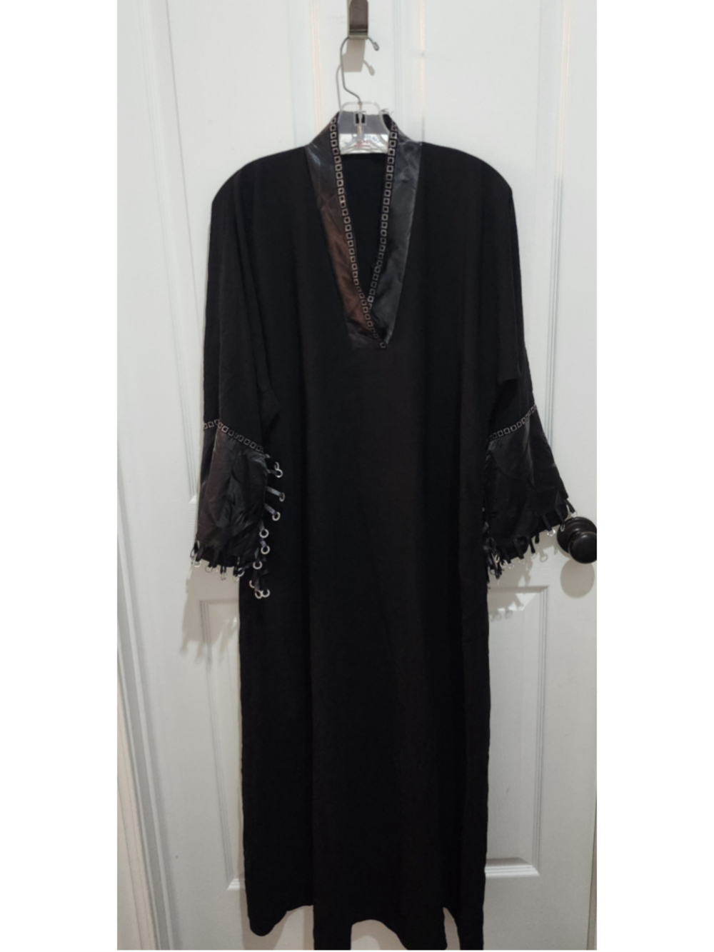 Black Kaftan with Silver Accents, Size M
